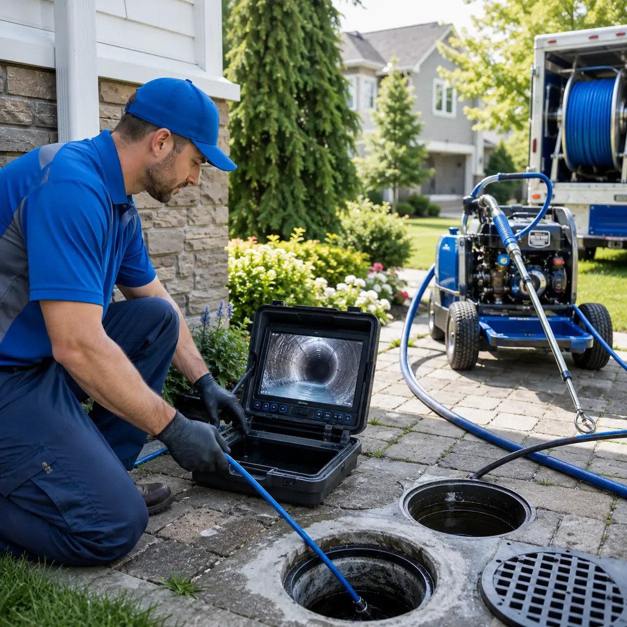 Outdoor drain cleaning professionals serving Grandfalls, TX