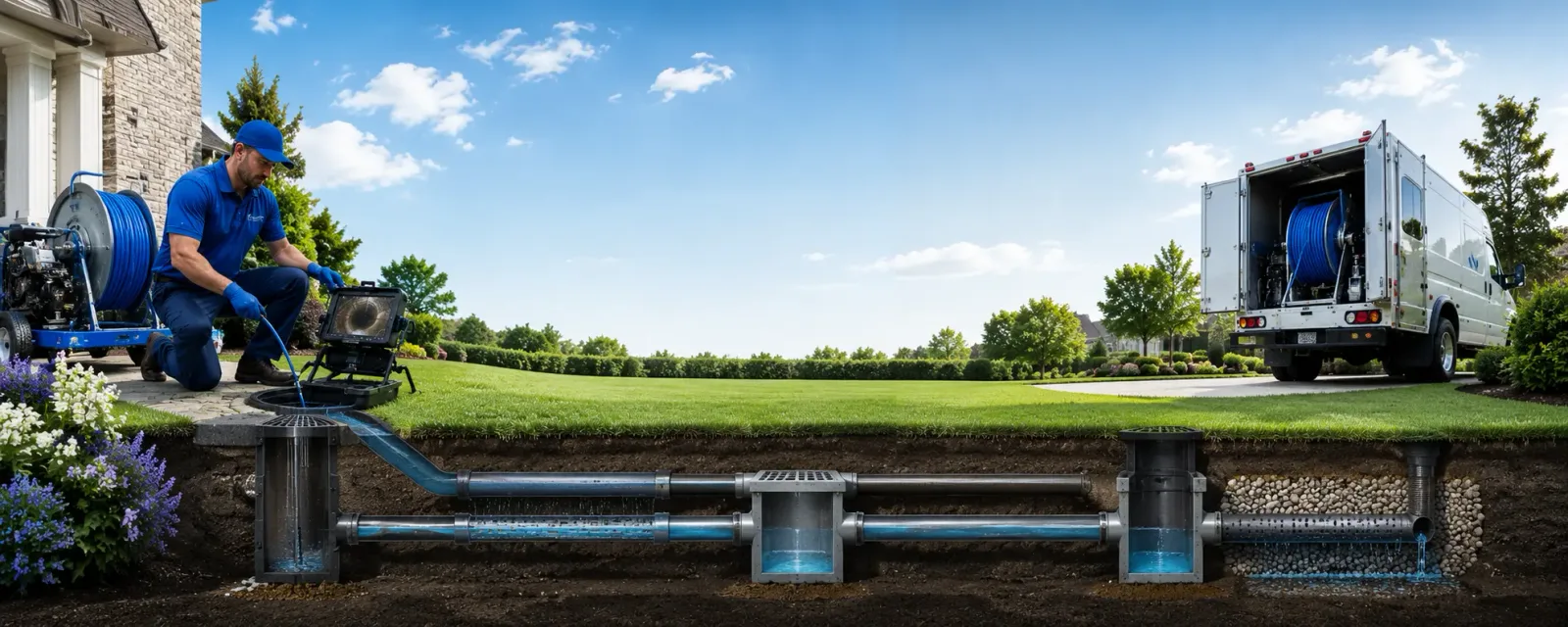 Outdoor drain cleaning information for Grandfalls, TX